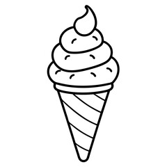 Clean Line Ice Cream Vector Icon
