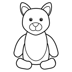 Cute Stuffed Friend Outline Vector