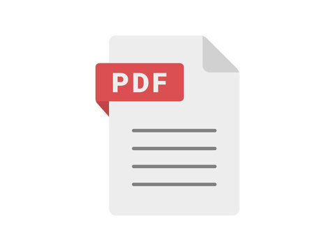 PDFの拡張子ファイルアイコンのイラスト