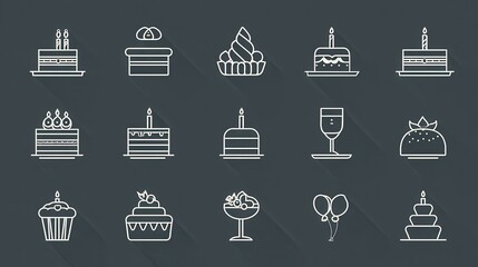 A visually appealing collection of different types of cakes pastries and sweet treats featuring a variety of flavors textures and decorative elements