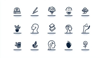 This collection of icons symbolizes the various aspects of education learning and personal growth such as creativity knowledge mindset progress and self improvement