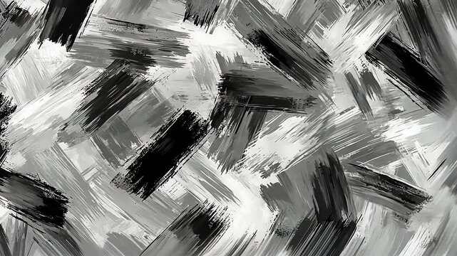 Abstract paint strokes pattern in grayscale