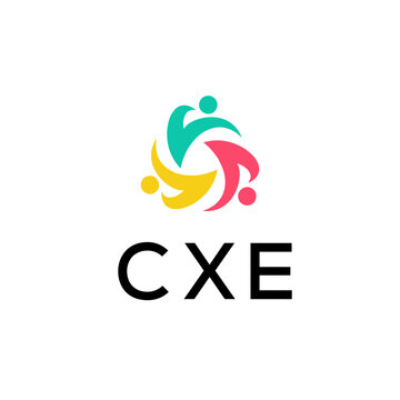 CXE creative minimalist letter logo.