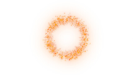 Glowing gold energy circle PNG on alpha transparent background
