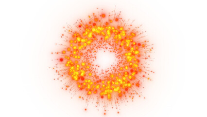 Fiery energy core PNG with glow on transparent alpha background

