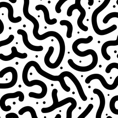 Abstract Retro Squiggle Pattern Design Background