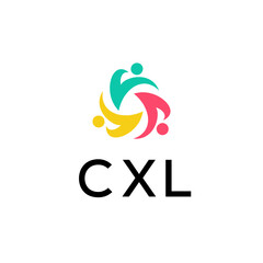 Obraz premium CXL creative minimalist letter logo.