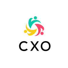 CXO creative minimalist letter logo.