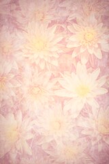 Delicate floral design in pastel shades.