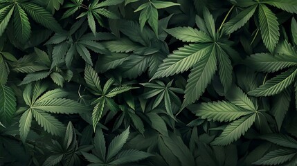 Lush Cannabis Leaf Background. (17)
