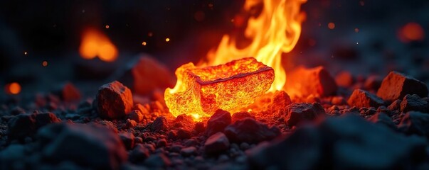 Glowing Ember Radiating Heat in Darkness Infrared Radiation, Scientific Background