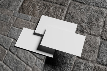 Modern Business Card Mockup with Shadow for showcasing your design to clients