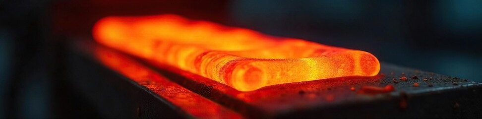 Intense Glowing Heating Element Close-up of Vibrant Orange Thermal Energy Radiation, Ideal for Industrial and Scientific Applications