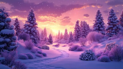 sunset in the mountains