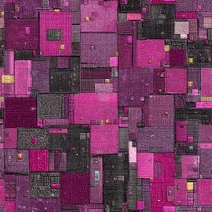 seamless texture explore unique cyberpunk digital matrix showcasing vibrant pink and dark hues. design creates captivating backgrounds for various creative projects artwork generative ai