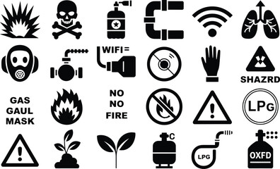 Collection of Safety and Hazard Symbols