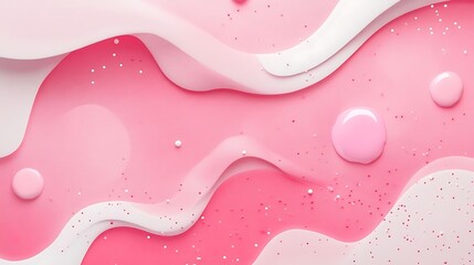 Pink Abstract Liquid Wave Background.