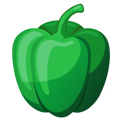 vector illustration of a green pepper