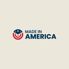 Made in USA Badge Label Design – American Product Emblem