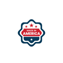 Made in USA Badge Label Design – American Product Emblem