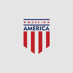 Made in USA Badge Label Design – American Product Emblem