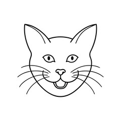 Fototapeta premium cat mouth and nose only line art