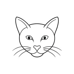 Obraz premium cat nose doodle hand drawn line art