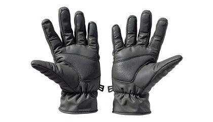 Pair of black gloves, possibly work or winter gloves. Represents fashion, protection, accessories, or outdoor wear. Stylish and functional.

