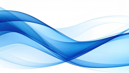Abstract blue and white wavy lines create a smooth, modern background with a clean and dynamic design.