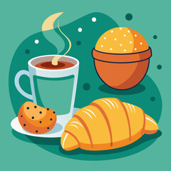 croissant and coffee