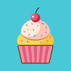 cupcake vector illustration