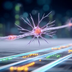 Augmented gene interaction digital lab 3d visualization high-tech environment scientific perspective biodigital interface