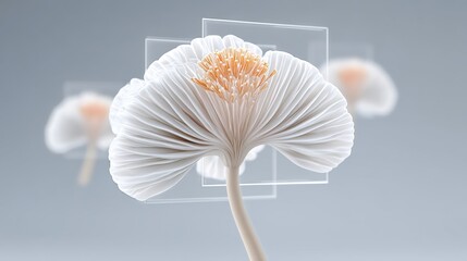 Innovative biointegrated ui system showcasing health metrics in nature digital art tranquil environment macro view