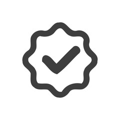 Certified Approval Seal Icon   Quality & Guarantee Checkmark Vector © Noy