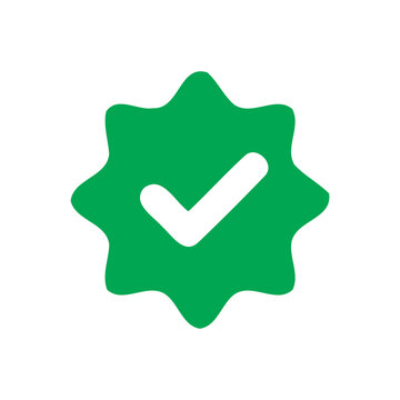 recommend clip art: Green Verified Badge Icon with Checkmark