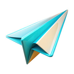 3d rendered futuristic paper airplane