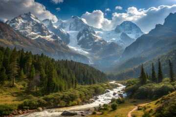 mountain landscape in the alps