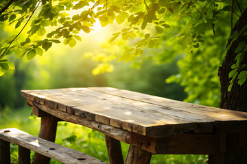 Bright Natural Background with Sunlight Through Green Leaves