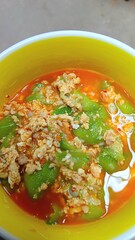 Stir Fried Angled Gourd with Eggs