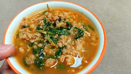 Stir Fried Minced Pork with Basil Leaves