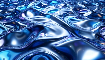 Liquid Chromatic Abyss - Hypnotic Vortex of Iridescent Plasma AI-Generated
