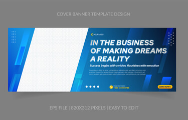 abstract background template business banner with image space replacement for social media and website promotion