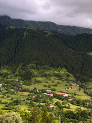 Panoramic view of Şavşat Artvin in Turkey