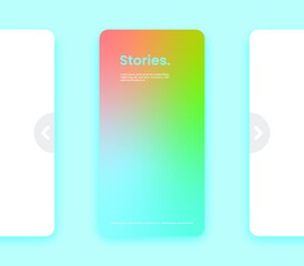 Colorful gradient vertical background. Fluid banner template vector illustration. Abstract background.