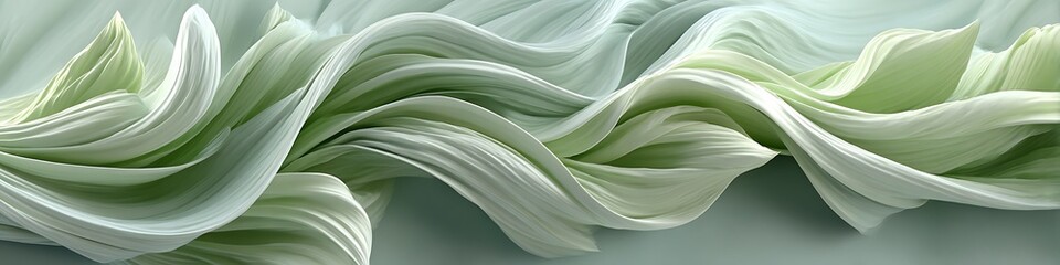 Mint green pastel abstract dreamscape with ethereal textures and smooth lines