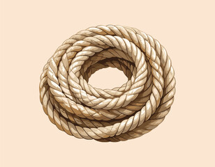Coiled Rope Illustration – Vintage Vector Style