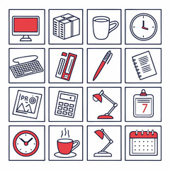25 Clean & Professional Modern Flat Icons – UI Kit & Web Elements