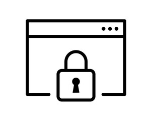 Secure browsing icon. Cybersecurity and data protection