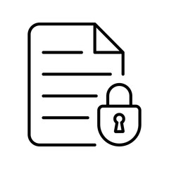 Privacy policy icon. Cybersecurity and data protection