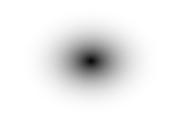 A circular gradient transitions from deep black at the center to pure white at the edges, set against a solid black background. This abstract design offers a smooth, radial blend.